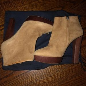 Ralph Lauren tan suede ankle boots